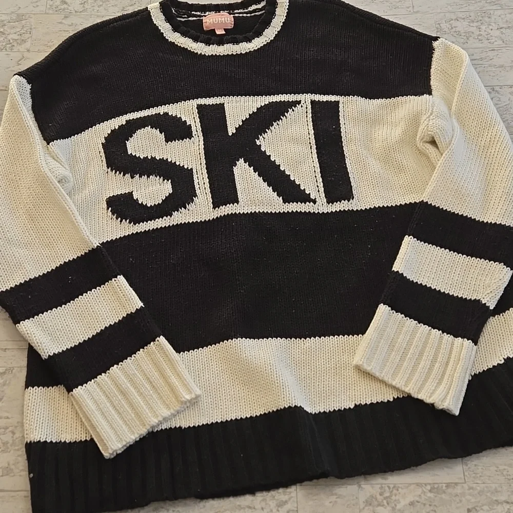 Show Me Your MuMu SKI Sweater Size Medium Oversized - Picture 3 of 8